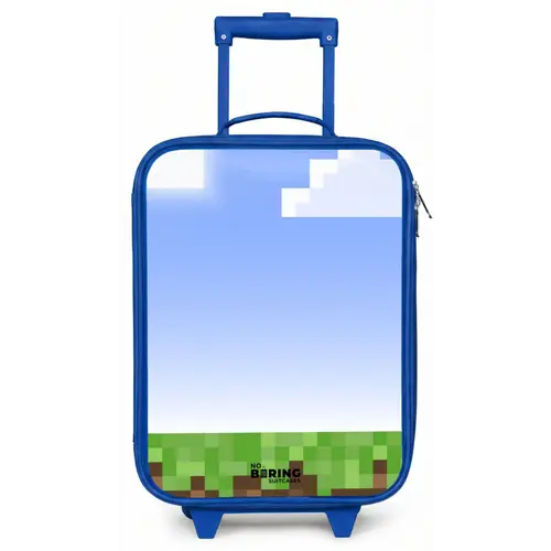 Pixel wereld Kinderkoffer - Blauw klein -zz3dotto