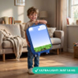 Pixel wereld Kinderkoffer - Blauw klein -sfeer2_EN