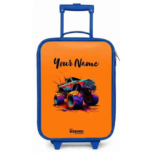 Rainbow Wheels Kinderkoffer - Blauw klein -zz3dotto