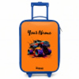 Rainbow Wheels Kinderkoffer - Blauw klein -3d