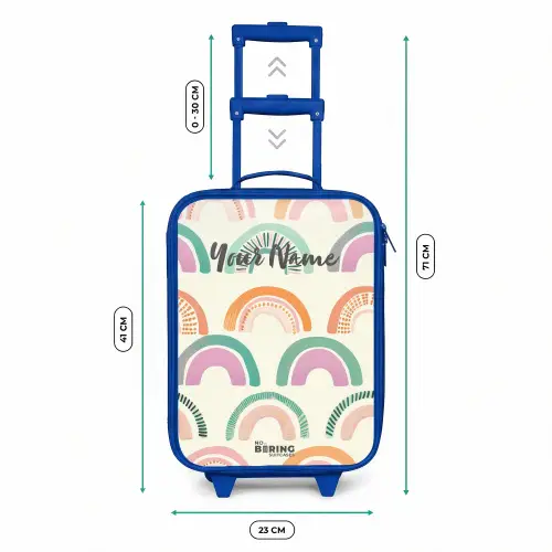 Regenbogen Kinderkoffer - Blauw klein -productfoto_formaten