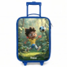 Voetbal - Jongen - Bos Kinderkoffer - Blauw klein -3d