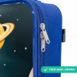 Ruimte met planeten Kinderkoffer - Blauw klein -rits_EN