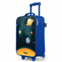 Ruimte met planeten Kinderkoffer - Blauw klein -productfoto_schuin