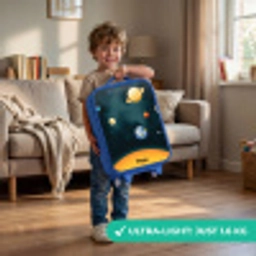Ruimte met planeten Kinderkoffer - Blauw klein -sfeer2_EN