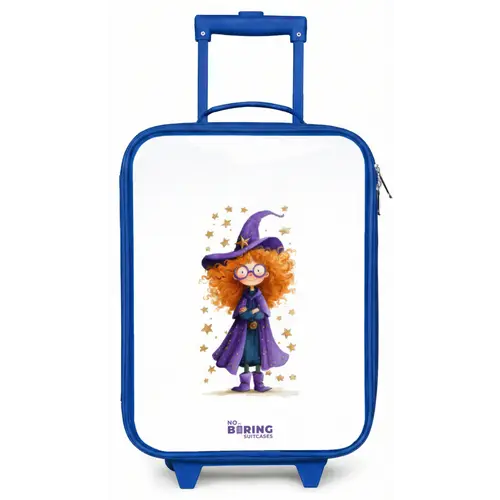 Sterrenmagie met krullen Kinderkoffer - Blauw klein -zz3dotto