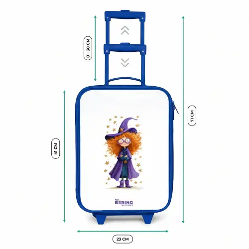 Sterrenmagie met krullen Kinderkoffer - Blauw klein -productfoto_formaten