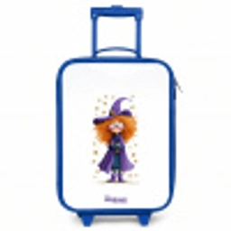 Sterrenmagie met krullen Kinderkoffer - Blauw klein -3d