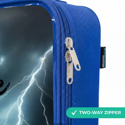 Thunder Wheels Kinderkoffer - Blauw klein -rits_EN