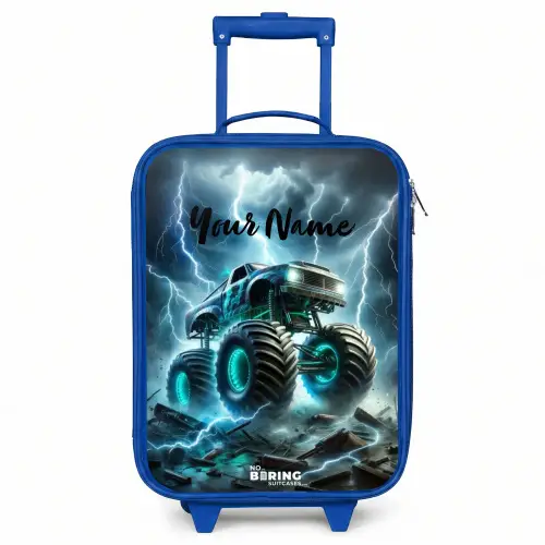 Thunder Wheels Kinderkoffer - Blauw klein -3d