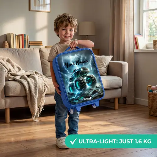 Thunder Wheels Kinderkoffer - Blauw klein -sfeer2_EN