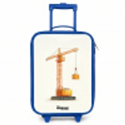 Torenkraan - Getekend - Oranje Kinderkoffer - Blauw klein -3d