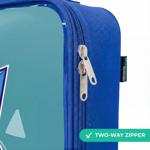 Turquoise tornado Kinderkoffer - Blauw klein -rits_EN