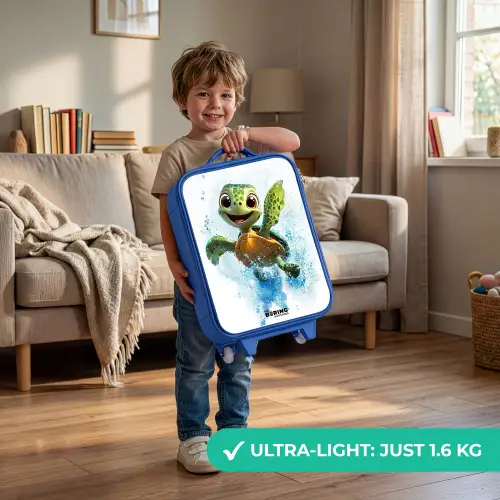 Schildpad - Water - Groen Kinderkoffer - Blauw klein -sfeer2_EN