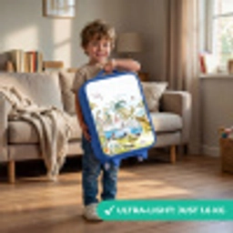 Busje met dino's Kinderkoffer - Blauw klein -sfeer2_EN