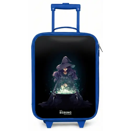 Heks - Ketel - Tover Kinderkoffer - Blauw klein -zz3dotto