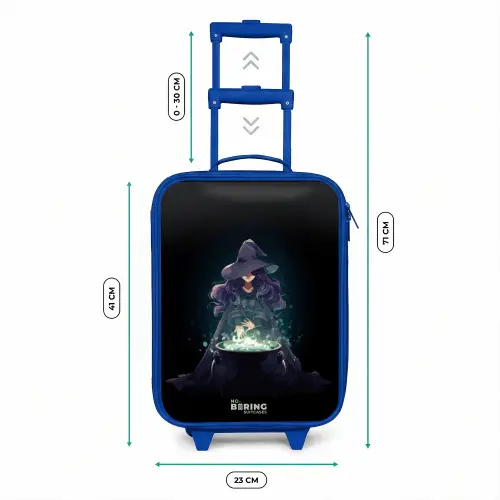Heks - Ketel - Tover Kinderkoffer - Blauw klein -productfoto_formaten