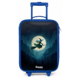 Heks in Maanlichtvlucht Kinderkoffer - Blauw klein -zz3dotto