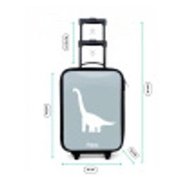 Blauw met Brachiosaurus dino Kinderkoffer - Zwart klein -productfoto_formaten