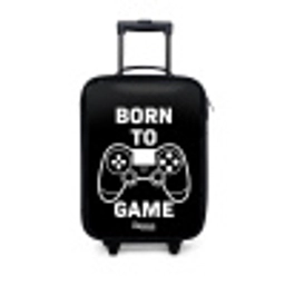 Born to game met controller Kinderkoffer - Zwart klein -3d
