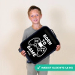 Born to game met controller Kinderkoffer - Zwart klein -sfeer4_NL