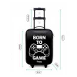 Born to game met controller Kinderkoffer - Zwart klein -productfoto_formaten
