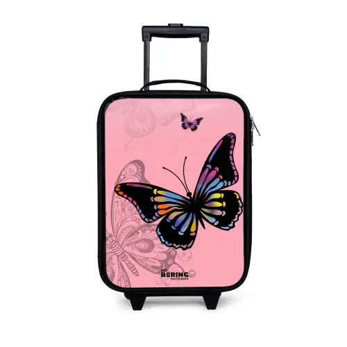 Bubblegum butterfly Kinderkoffer - Zwart klein -3d