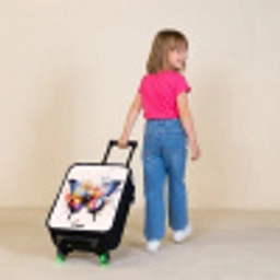 Vlinderexplosie Kinderkoffer - Zwart klein -sfeer1
