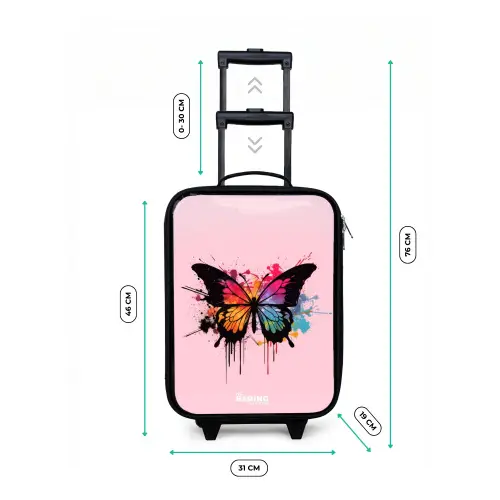 Vlinderverf Kinderkoffer - Zwart klein -productfoto_formaten