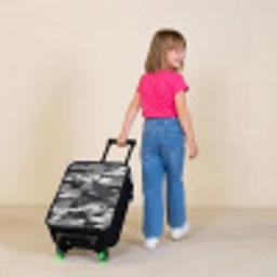 Camogrijs Kinderkoffer - Zwart klein -sfeer1