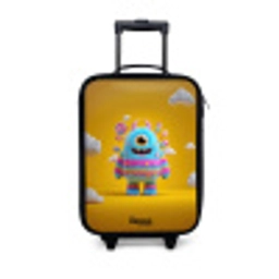 Snoep - Monster - Regenboog Kinderkoffer - Zwart klein -3d
