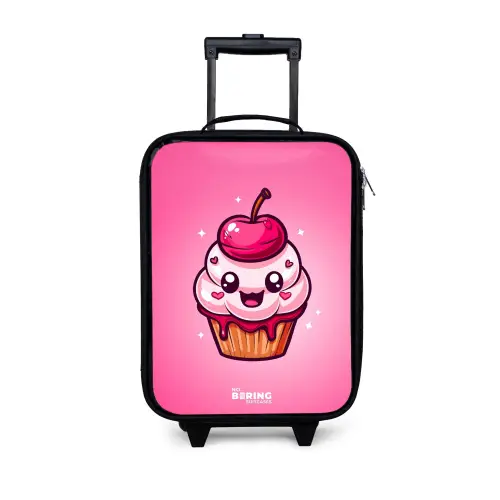 Carrie cupcake Kinderkoffer - Zwart klein -3d