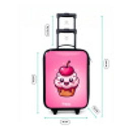Carrie cupcake Kinderkoffer - Zwart klein -productfoto_formaten