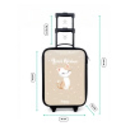 Kat omringd door beige stippen Kinderkoffer - Zwart klein -productfoto_formaten