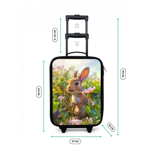 Kareltje konijn Kinderkoffer - Zwart klein -productfoto_formaten