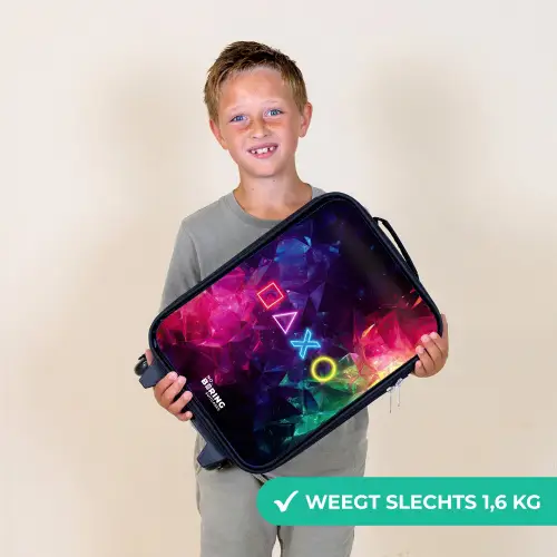Controller - Symbolen - Neon Kinderkoffer - Zwart klein -sfeer4_NL