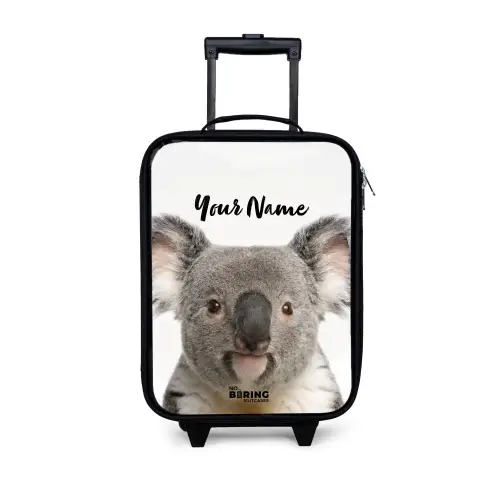 Schattige Koala Beer Kinderkoffer - Zwart klein -3d