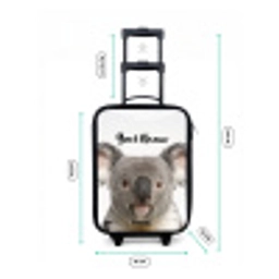 Schattige Koala Beer Kinderkoffer - Zwart klein -productfoto_formaten