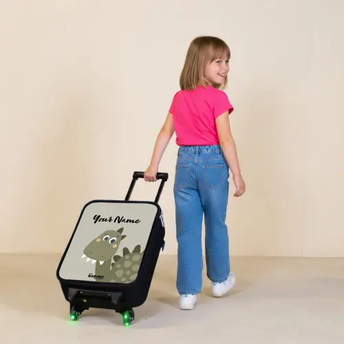 Danny dino Kinderkoffer - Zwart klein -sfeer1