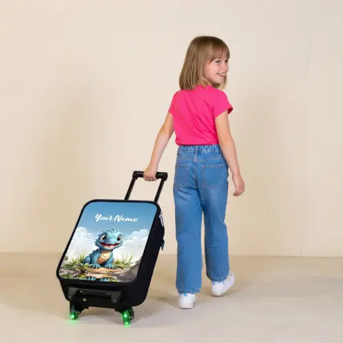 Darius Dino Kinderkoffer - Zwart klein -sfeer1