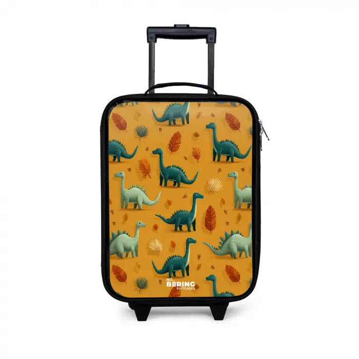 Dino - Dieren - Patroon Kinderkoffer - Zwart klein -3d