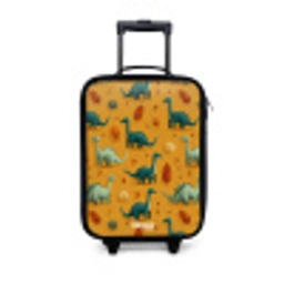 Dino - Dieren - Patroon Kinderkoffer - Zwart klein -3d