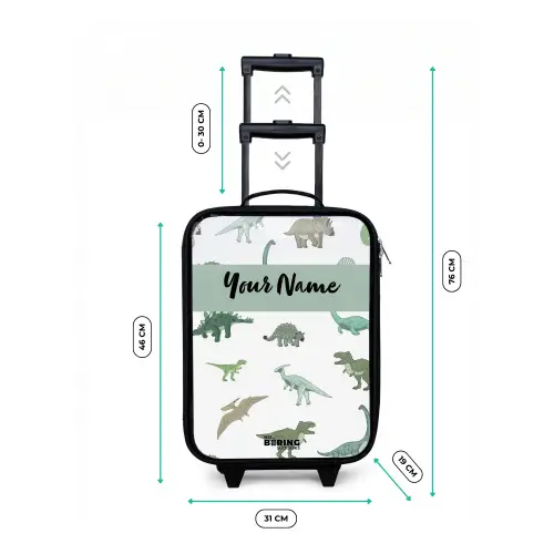Dino Dynastie Kinderkoffer - Zwart klein -productfoto_formaten