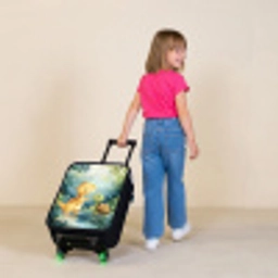 Dino - Schildpad - Jungle Kinderkoffer - Zwart klein -sfeer1