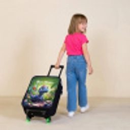 Donny Dino Kinderkoffer - Zwart klein -sfeer1