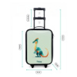 Elegante dino met kam Kinderkoffer - Zwart klein -productfoto_formaten