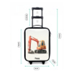 Graafmachine - Getekend - Oranje Kinderkoffer - Zwart klein -productfoto_formaten