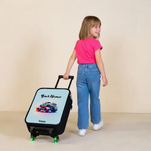 Fierce Wheels Kinderkoffer - Zwart klein -sfeer1