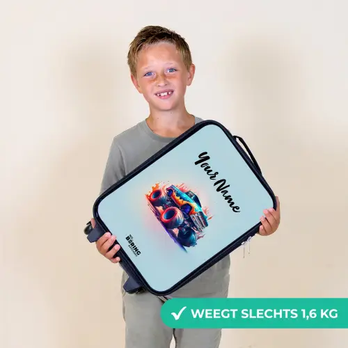 Fierce Wheels Kinderkoffer - Zwart klein -sfeer4_NL