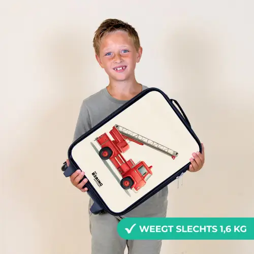 Brandweerwagen - Getekend - Rood Kinderkoffer - Zwart klein -sfeer4_NL